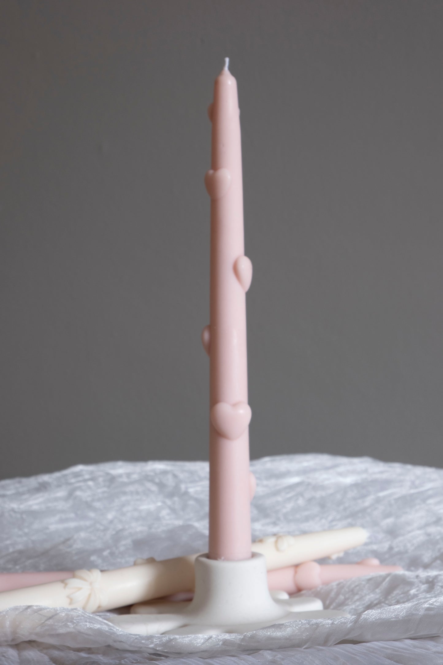 Lange kaars met hartjes